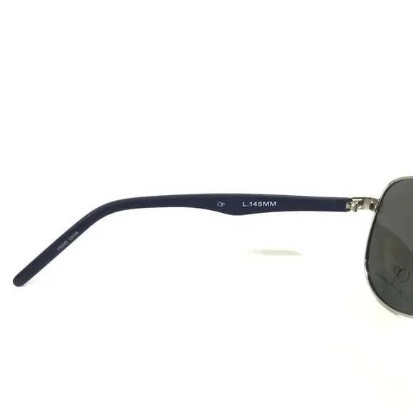 Op Ocean Pacific Sunglasses FAR OUT U SILVER Navy Blue Aviators Mirrored Lenses - Picture 11 of 15